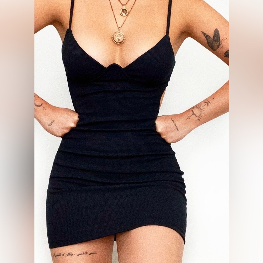 Black mini dress